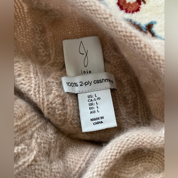 Joie 2-Ply Pure Cashmere Sweater / Size Large - Picture 3 of 8